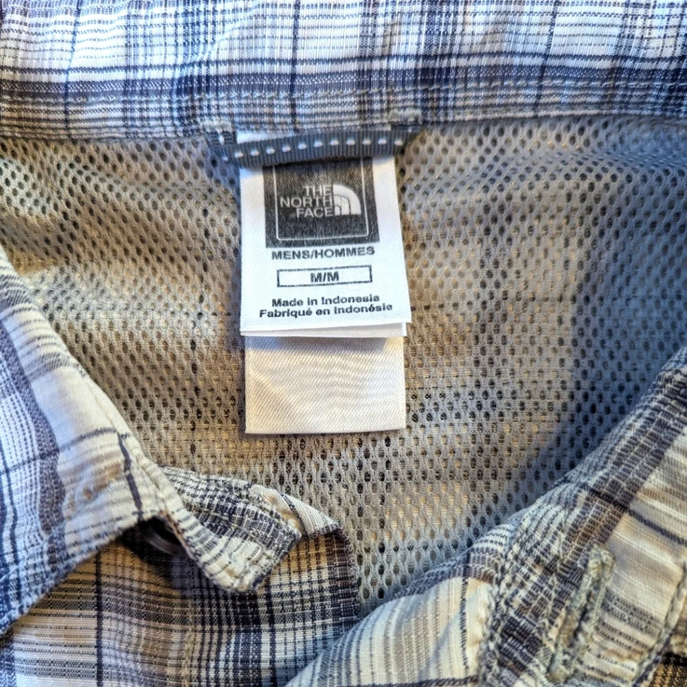 Men's North Face Vent Long Sleeve Button Up Fishing Hiking Wicking Shirt…
